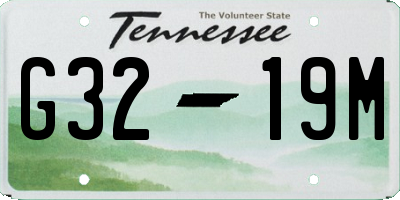TN license plate G3219M