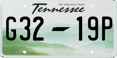 TN license plate G3219P