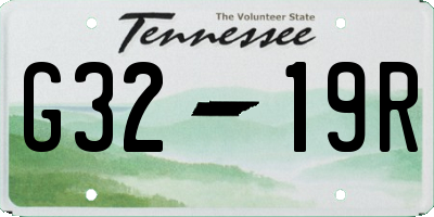 TN license plate G3219R