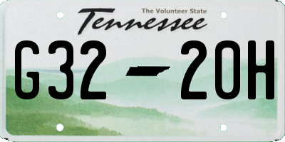 TN license plate G3220H