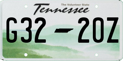 TN license plate G3220Z