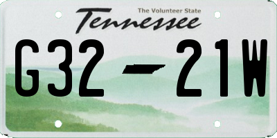 TN license plate G3221W