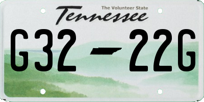 TN license plate G3222G