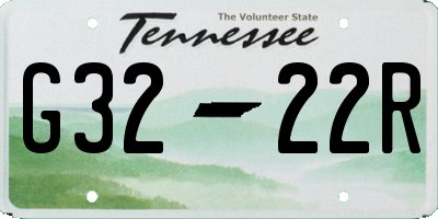 TN license plate G3222R