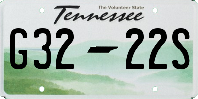 TN license plate G3222S