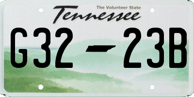TN license plate G3223B