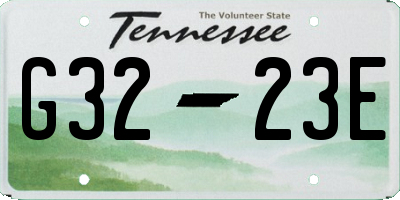 TN license plate G3223E