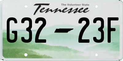 TN license plate G3223F