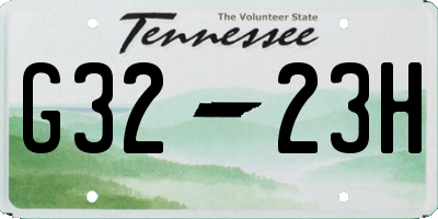 TN license plate G3223H