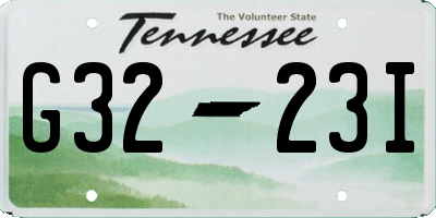 TN license plate G3223I