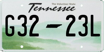 TN license plate G3223L