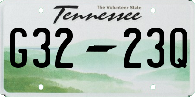 TN license plate G3223Q