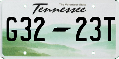 TN license plate G3223T