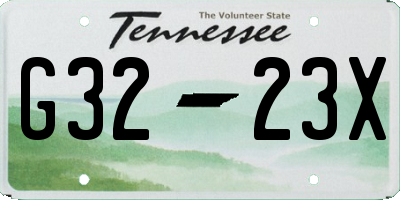 TN license plate G3223X