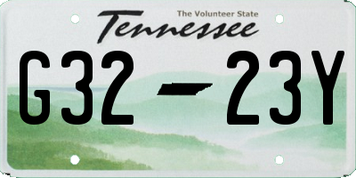 TN license plate G3223Y