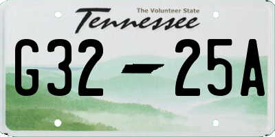 TN license plate G3225A