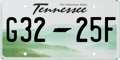TN license plate G3225F