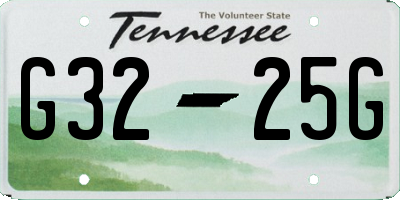 TN license plate G3225G