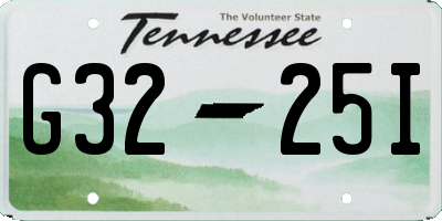 TN license plate G3225I