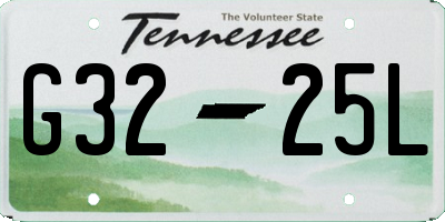 TN license plate G3225L