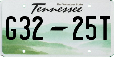 TN license plate G3225T