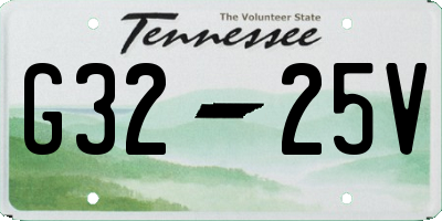 TN license plate G3225V