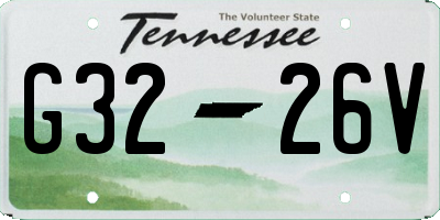 TN license plate G3226V