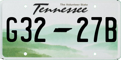 TN license plate G3227B