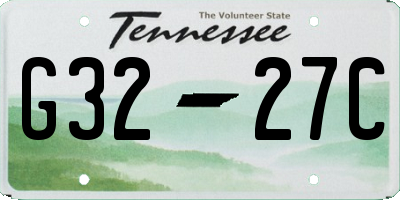 TN license plate G3227C