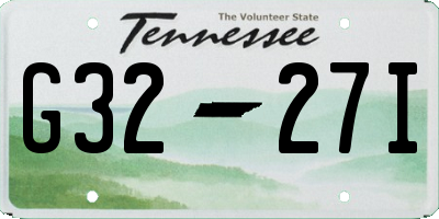 TN license plate G3227I