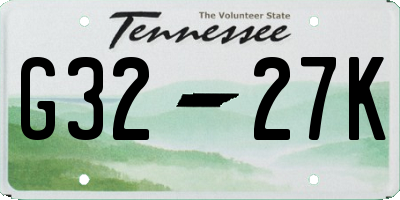 TN license plate G3227K