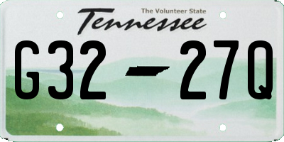 TN license plate G3227Q