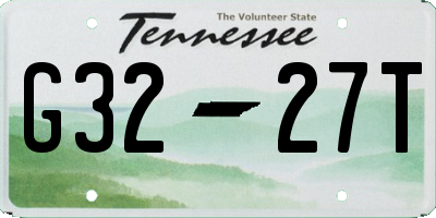 TN license plate G3227T