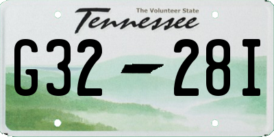 TN license plate G3228I