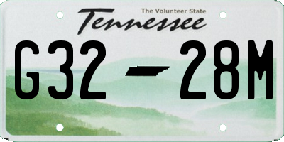 TN license plate G3228M