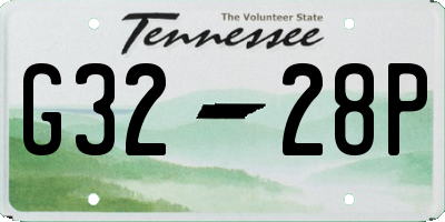 TN license plate G3228P