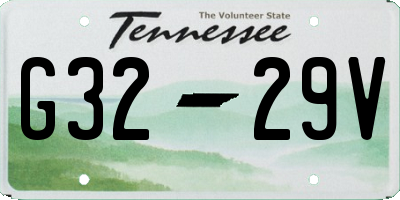 TN license plate G3229V