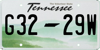 TN license plate G3229W