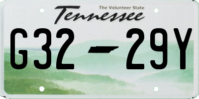 TN license plate G3229Y