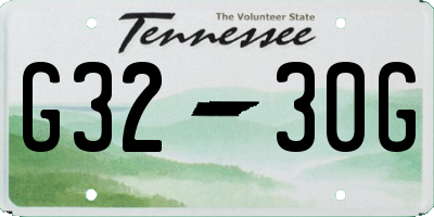 TN license plate G3230G