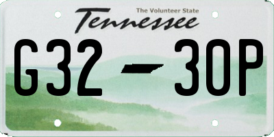 TN license plate G3230P