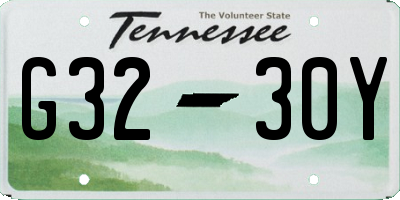 TN license plate G3230Y