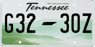 TN license plate G3230Z
