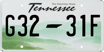 TN license plate G3231F