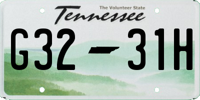 TN license plate G3231H