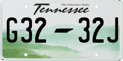 TN license plate G3232J