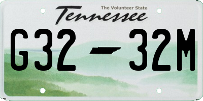 TN license plate G3232M