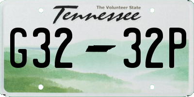 TN license plate G3232P