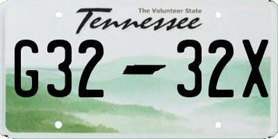 TN license plate G3232X