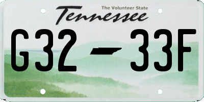 TN license plate G3233F